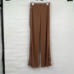 nap button side taupe lounge comfort pants
